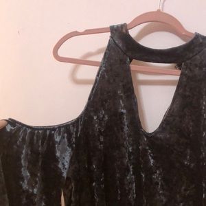 American eagle blue velvet top